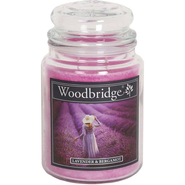 Vela perfumada lavanda en vaso grande Woodbridge - Lavender Bergamot