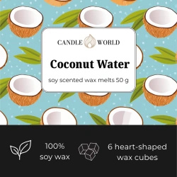 Candle World wosk zapachowy sojowy Coconut Water 50 g Kokos