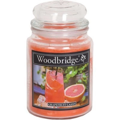Bougie parfumée Agrumes en verre grand Woodbridge - Grapefruit Cassis