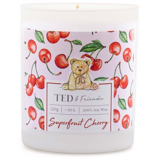 Doftljus soja i glas körsbär - Superfruit Cherry Ted Friends