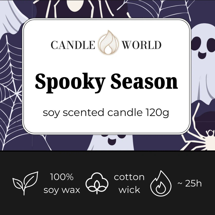 Candle World sojová vonná svíčka sklenice Spooky Season 120 g Temný les