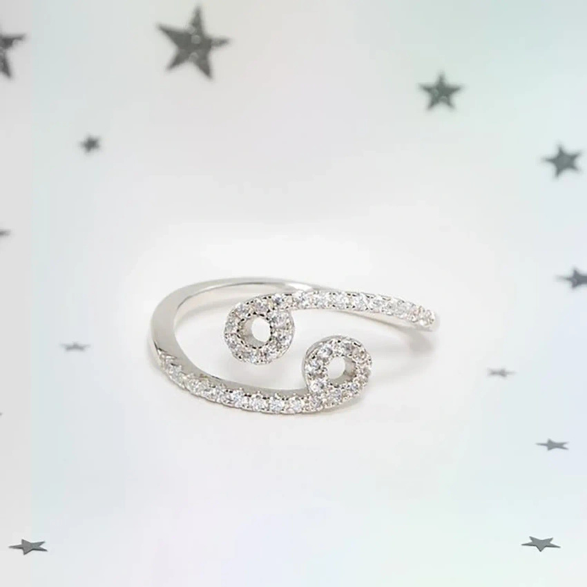 Candela profumata alla soia gioiello Charmed Aroma con anello in argento 12 oz 340 g - Segno zodiacale Cancro