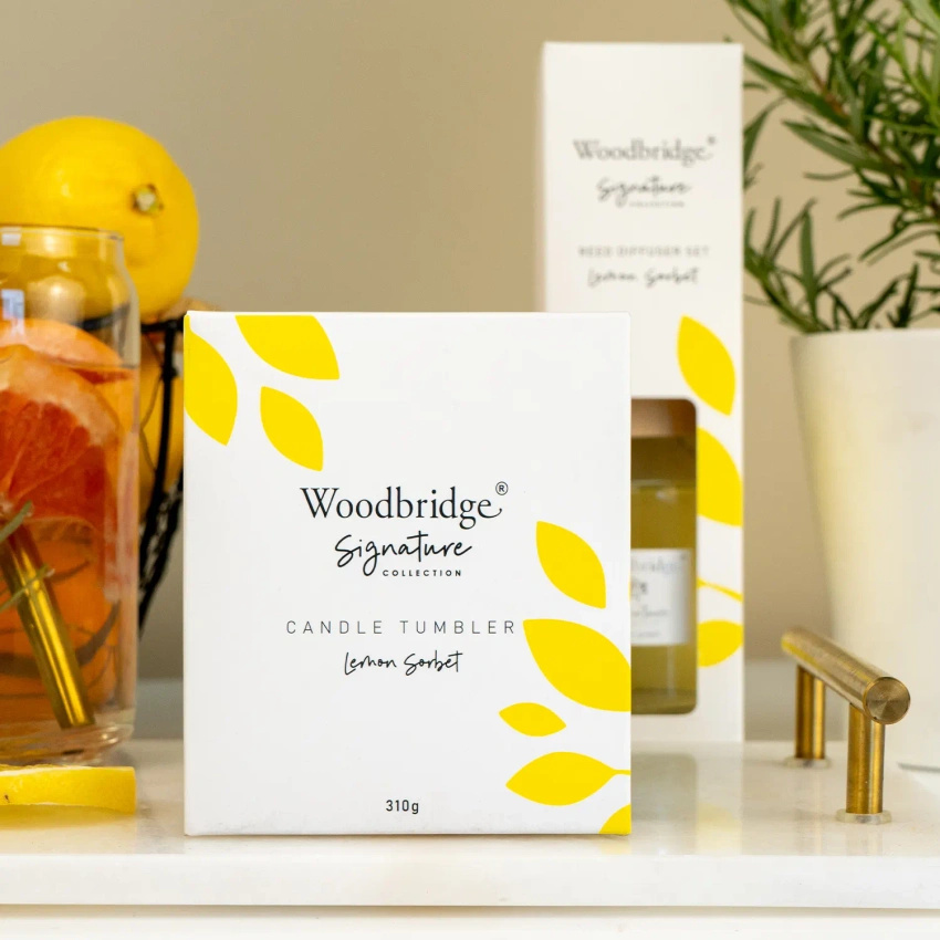 Geschenk Duftkerze Zitrus Lemon Sorbet 310 g Woodbridge