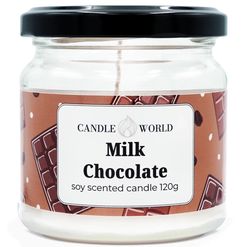 Candle World sojowa świeca zapachowa czekoladowa słoik Milk Chocolate 120 g 