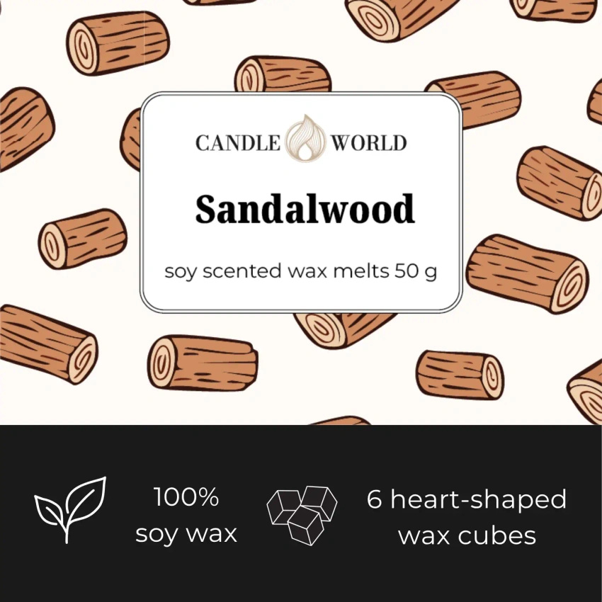 Candle World cera perfumada de soja Sandalwood 50 g
