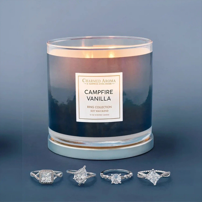 Charmed Aroma papuošalų žvakė 12 uncijų 340 g žiedas - Campfire Vanilla