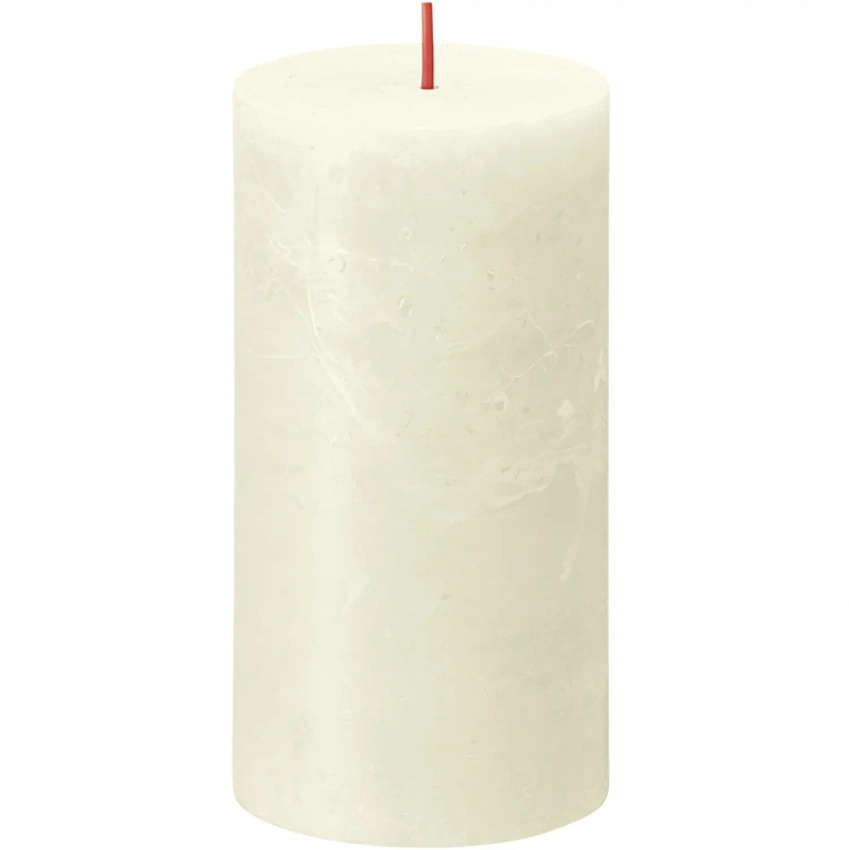 Bolsius bougeoir rustique en forme de tronc Rustic Shine 130/68 mm 13 cm - Perle douce