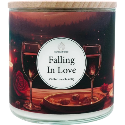 Candle World soy scented valentine's day candle 3 wicks Falling in Love 460 g
