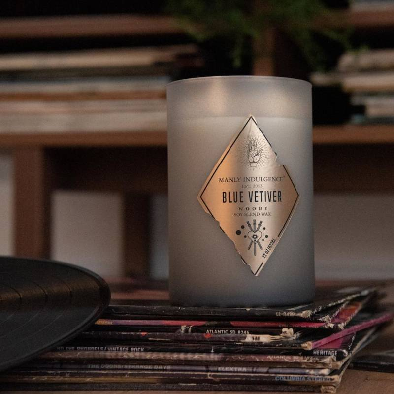 Candela di soia profumata per lui Blue Vetiver Colonial Candle