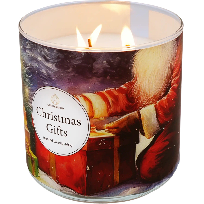 Candle World soy scented candle 3 wicks Christmas Gifts 460 g