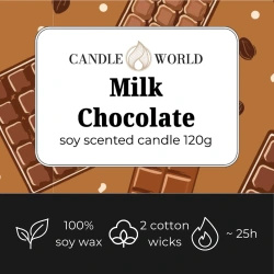 Candle World soja geurende chocoladekaars pot Milk Chocolate 120 g