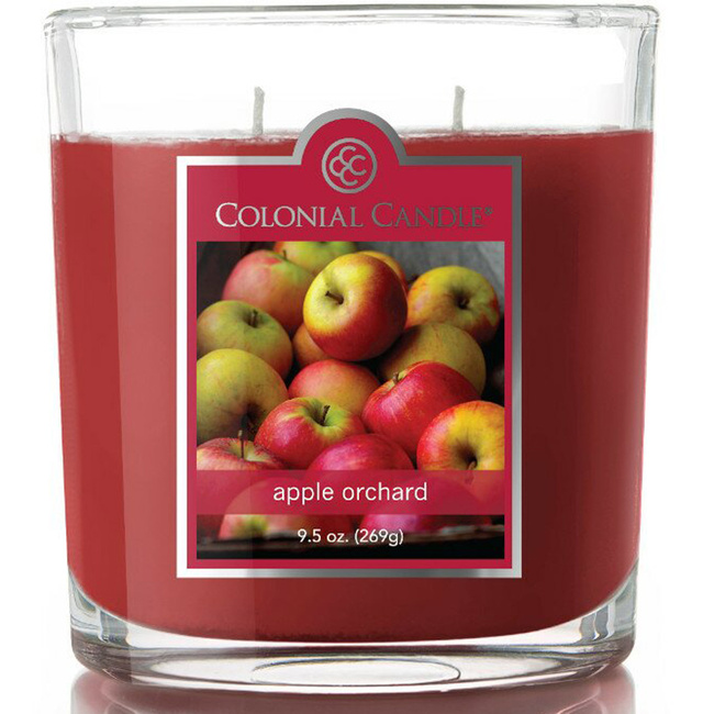 Soy scented candle in glass 2 wicks Colonial Candle 269 g - Apple Orchard