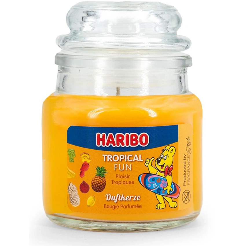 Haribo vonná svíčka ve skle - Tropické Ovoce Tropical Fun