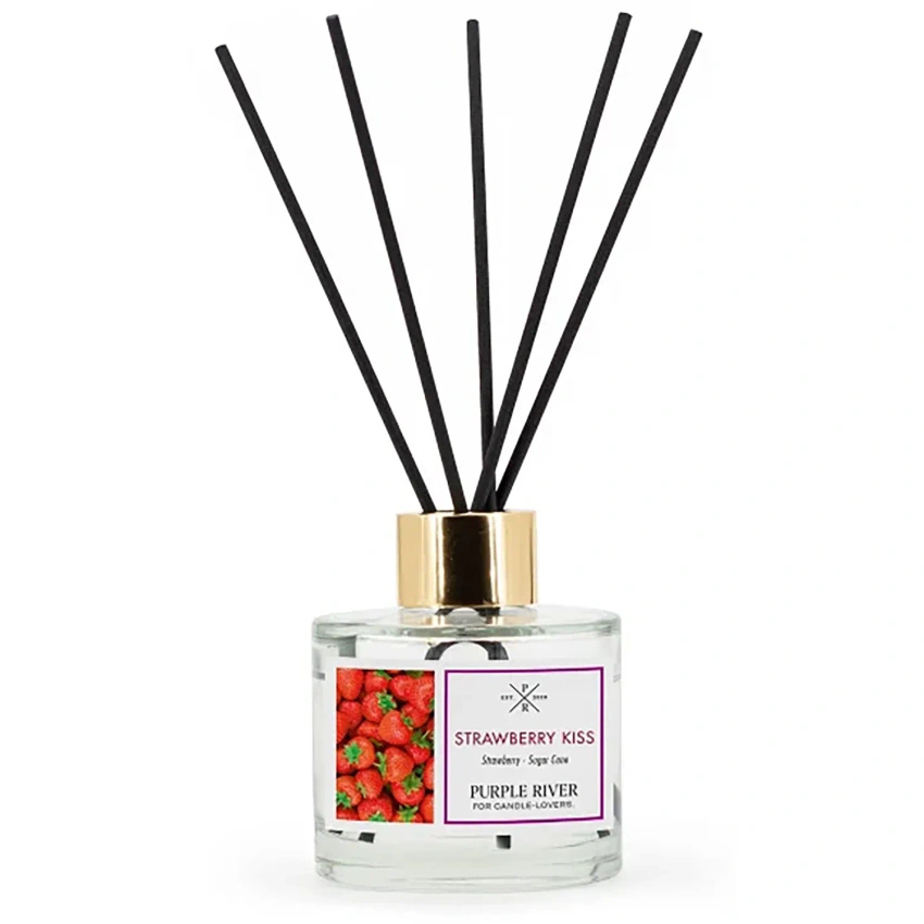 Purple River fragancia en barra Strawberry Kiss en frasco de vidrio de 100 ml