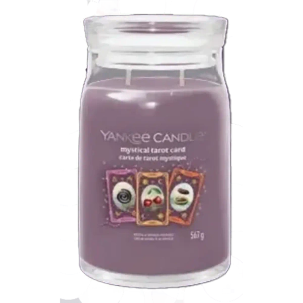 Yankee Candle Signature duża Halloweenowa świeca zapachowa w szklanym słoju 567 g - Mystical Tarot Card