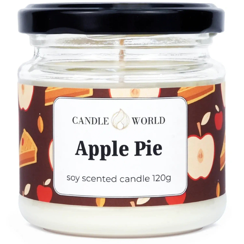 Candle World Soja Duftkerze Glas Apple Pie 120 g Apfelkuchen
