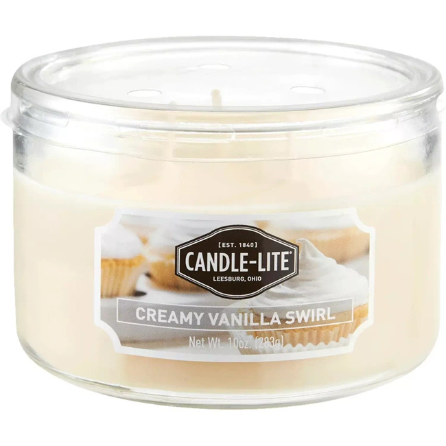 Natural scented candle 3 wicks Creamy Vanilla Swirl