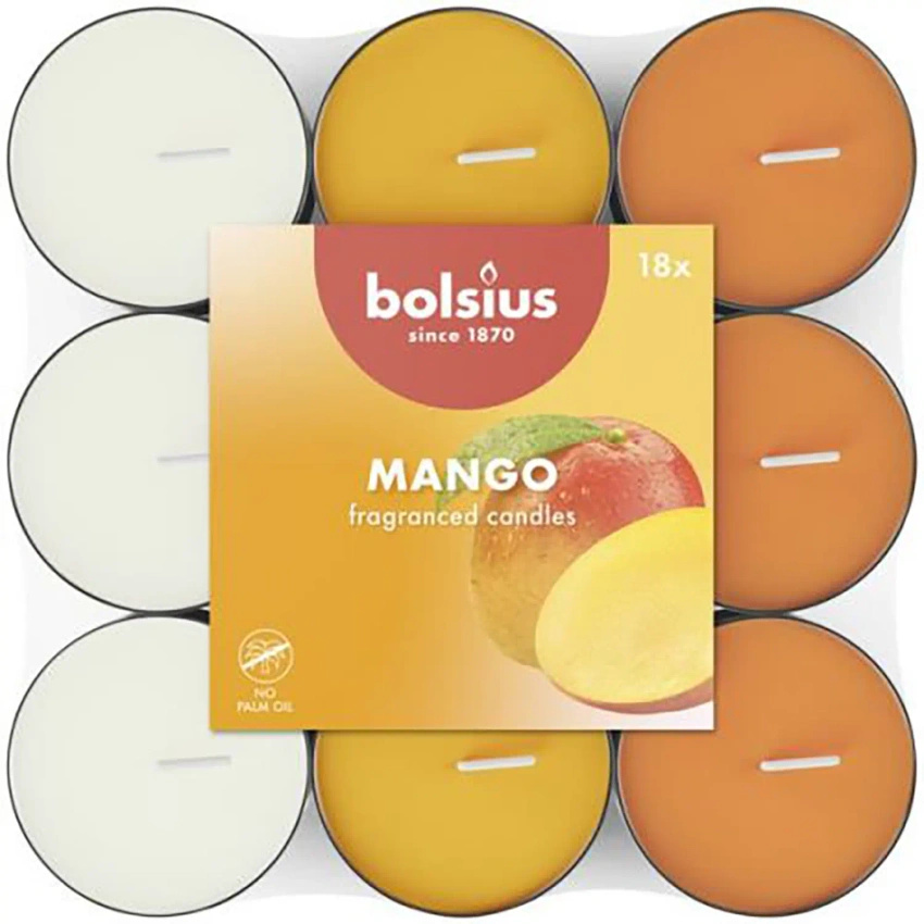 Bolsius tealight al profumo di mango confezione da 18 pezzi 