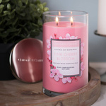 Colonial Candle Klassieke grote sojageurkaars in tuimelglas 19 oz 538 g - Pink Cherry Blossom
