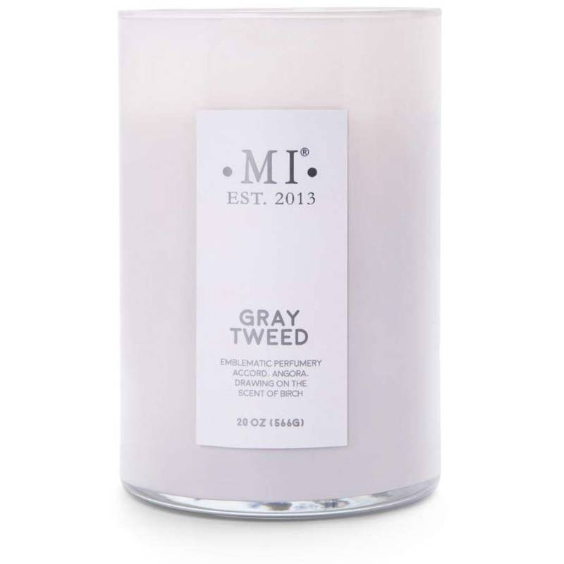 Colonial Candle Vela perfumada de soja sofisticada para hombres en vaso 22 oz 623 g - Tweed gris
