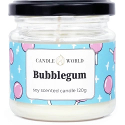 Candle World soja geurkaars pot Bubblegum 120 g Kauwgom