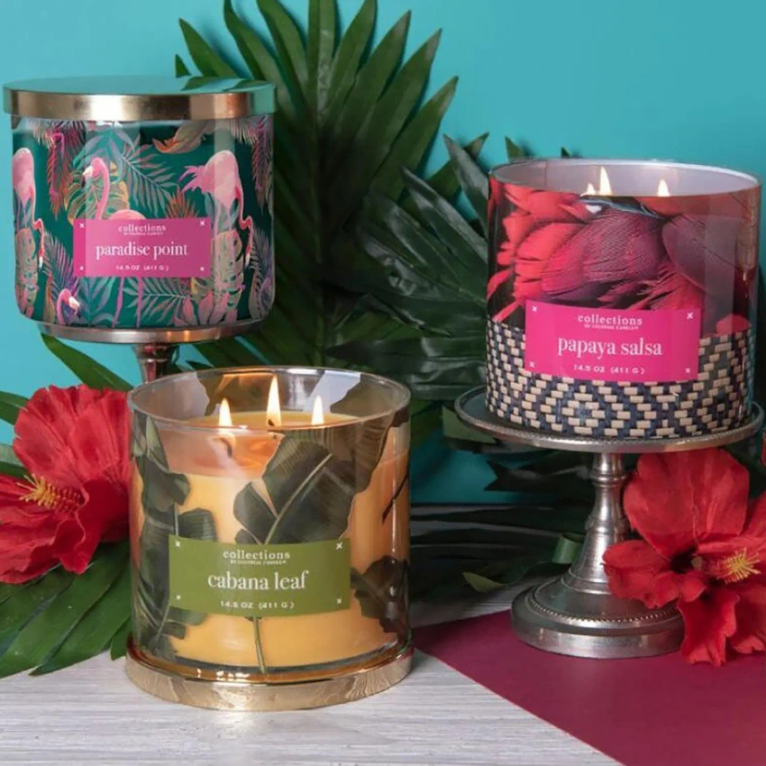 Bougie parfumée au soja Papaya Salsa Colonial Candle
