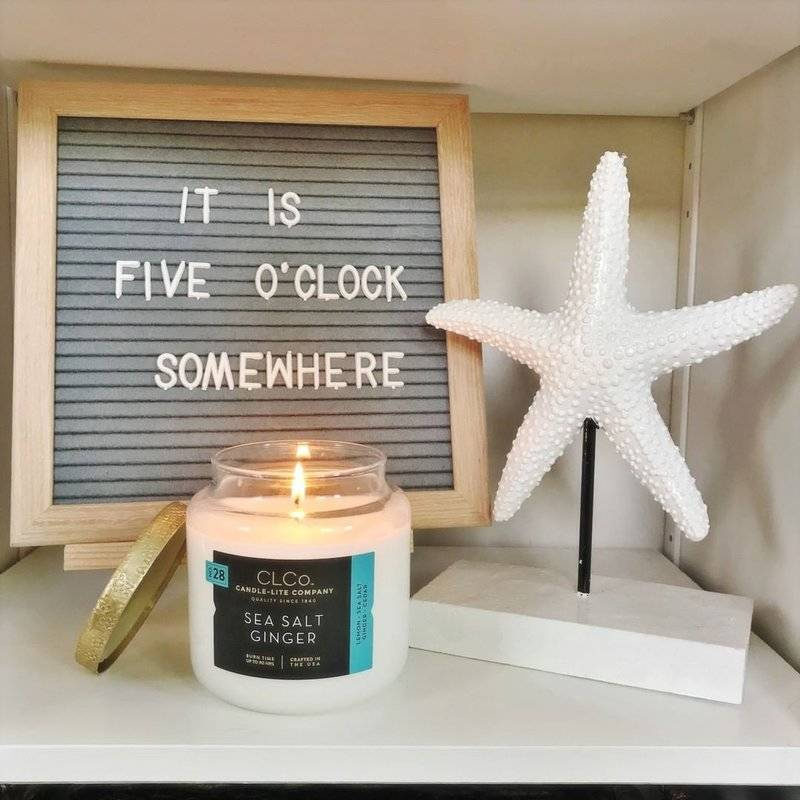 Vela perfumada grande en vaso Sal marina Jengibre - Sea Salt Ginger Candle-lite