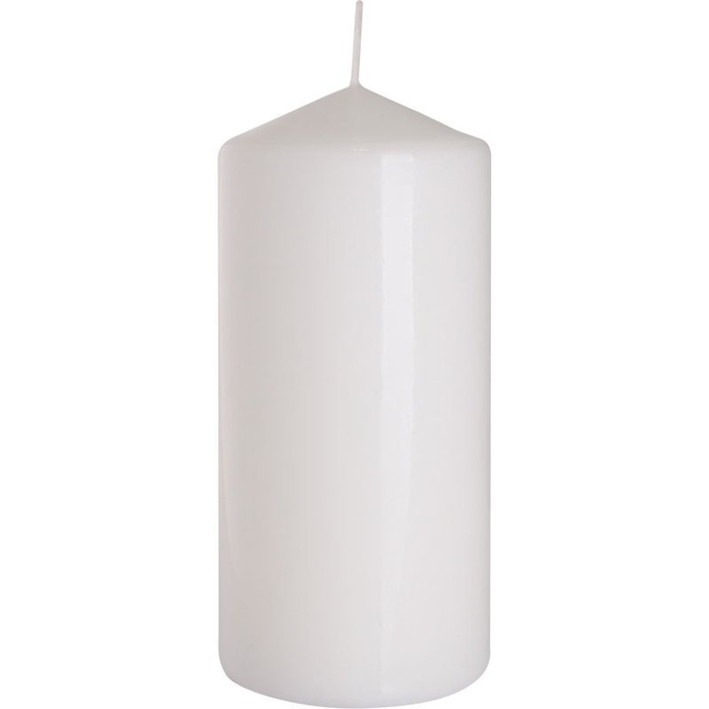 Bispol pillar unscented solid candle 150/68 mm - White