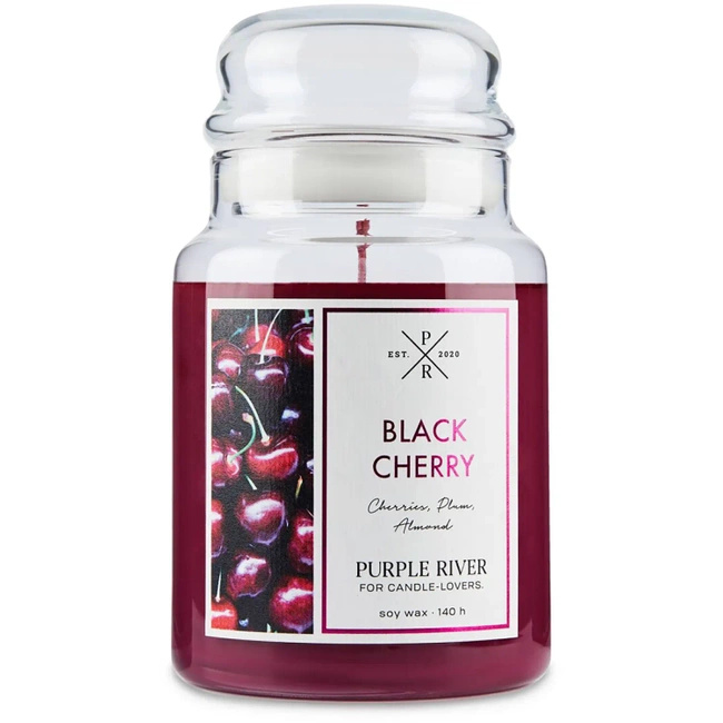 Vela de soja perfumada Black Cherry Purple River 623 g