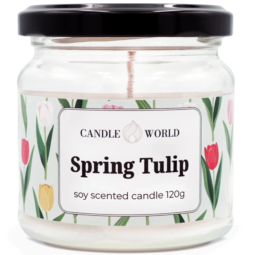 Candle World sojowa świeca zapachowa słoik Spring Tulip 120 g Tulipan