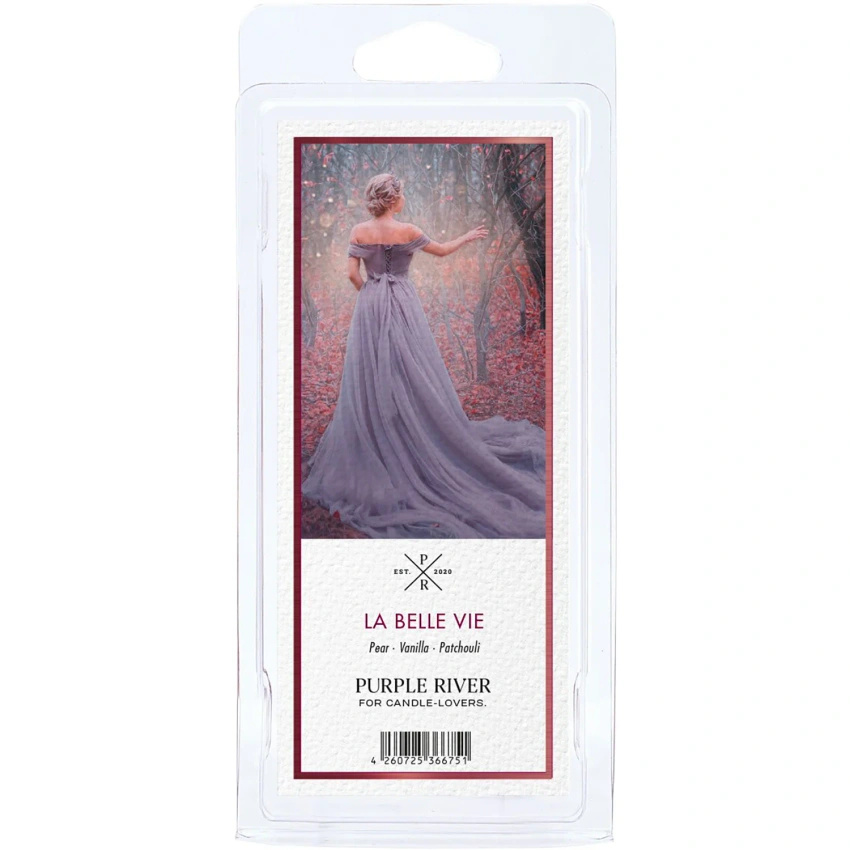 Cera profumata di soia per brucia essenze femminile La Belle Vie Purple River 50 g