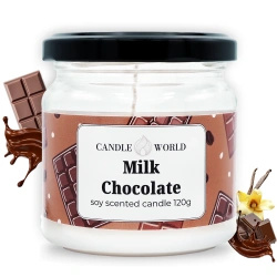 Candle World candela di soia profumata al cioccolato Milk Chocolate 120 g 