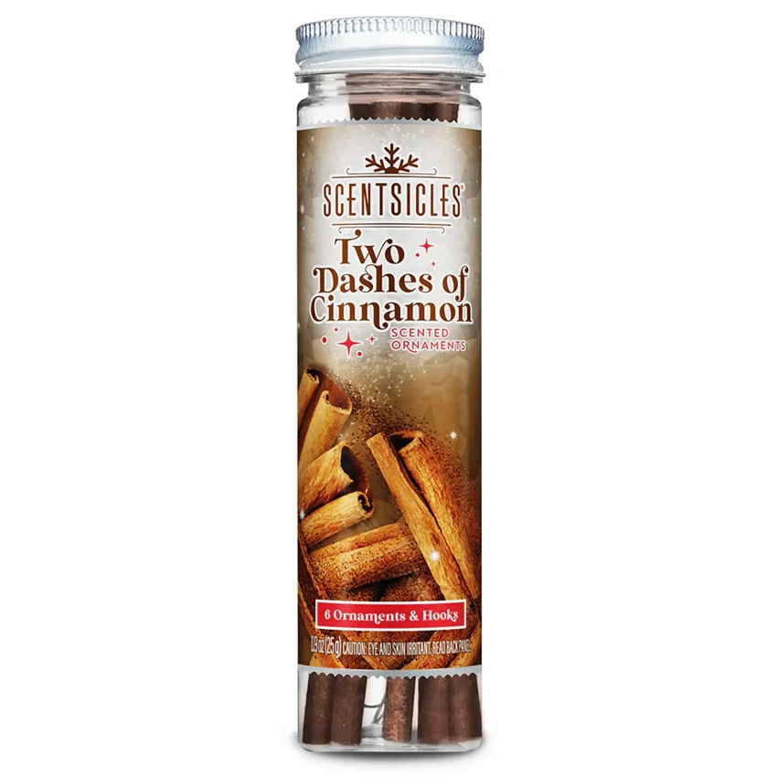 Scentsicles bastoncini profumati per l'albero di Natale cannella 6 pz - Two Dashes Of Cinnamon