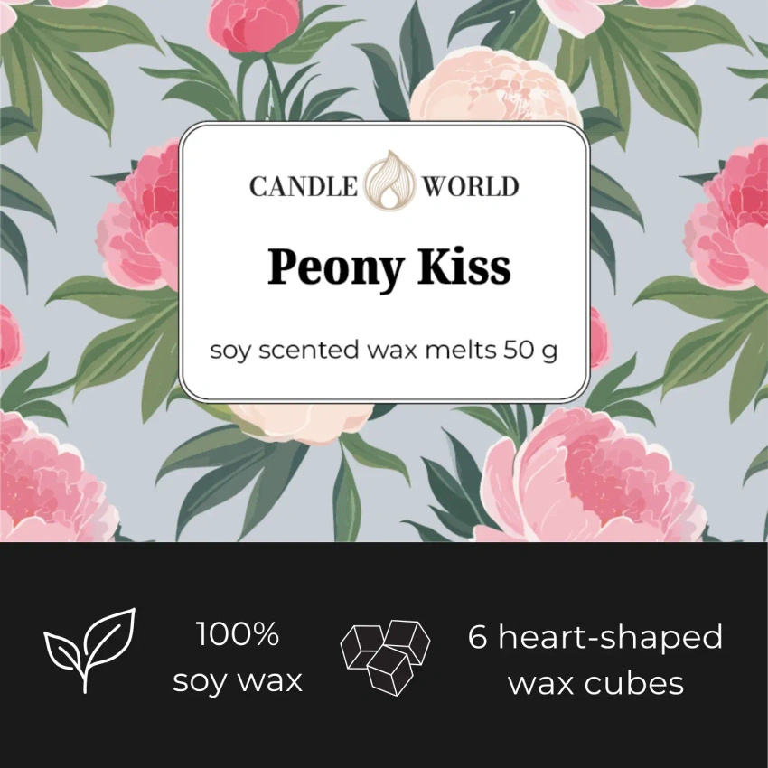 Candle World cera profumata alla soia Peony Kiss 50 g