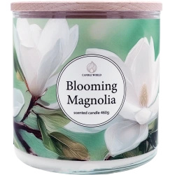 Candle World sójová svíčka s květinovou vůní 3 knoty Blooming Magnolia 460 g