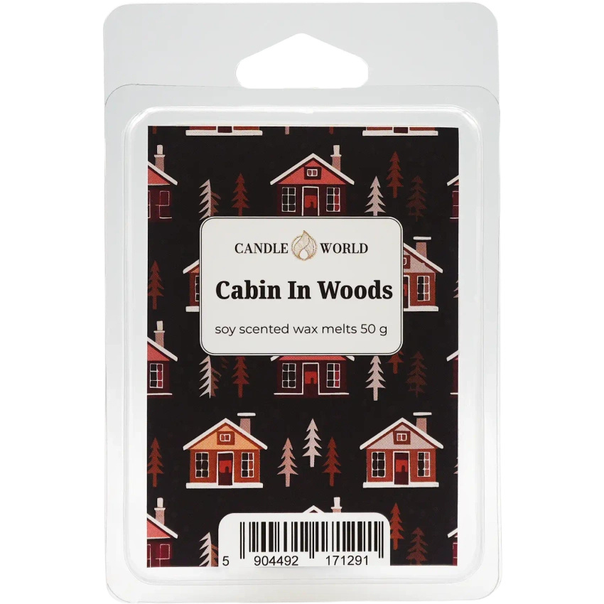 Candle World sójový vonný vosk Cabin In Woods 50 g dřevitý