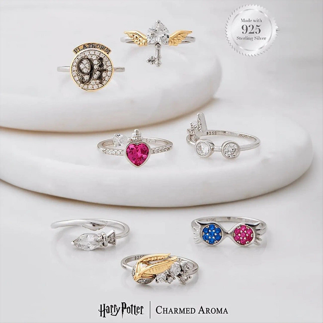 Charmed Aroma papuošalų žvakė Harry Potter Magical Moments Ring 925 sidabras