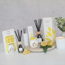 Geschenkkaars citrus geur Lemon Sorbet 250 g Woodbridge