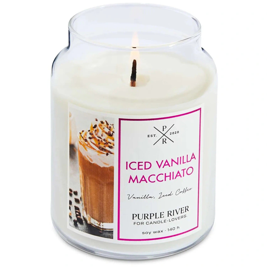 Duftkerze soja	Iced Vanilla Macchiato Purple River 623 g