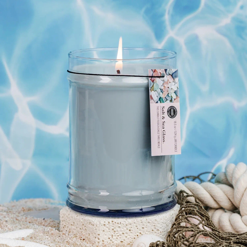 Bridgewater Candle Candela profumata grande in vetro di sale e mare 524 g